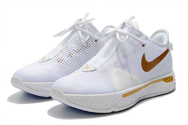 2020 Nike Paul George IV White Gold - Click Image to Close